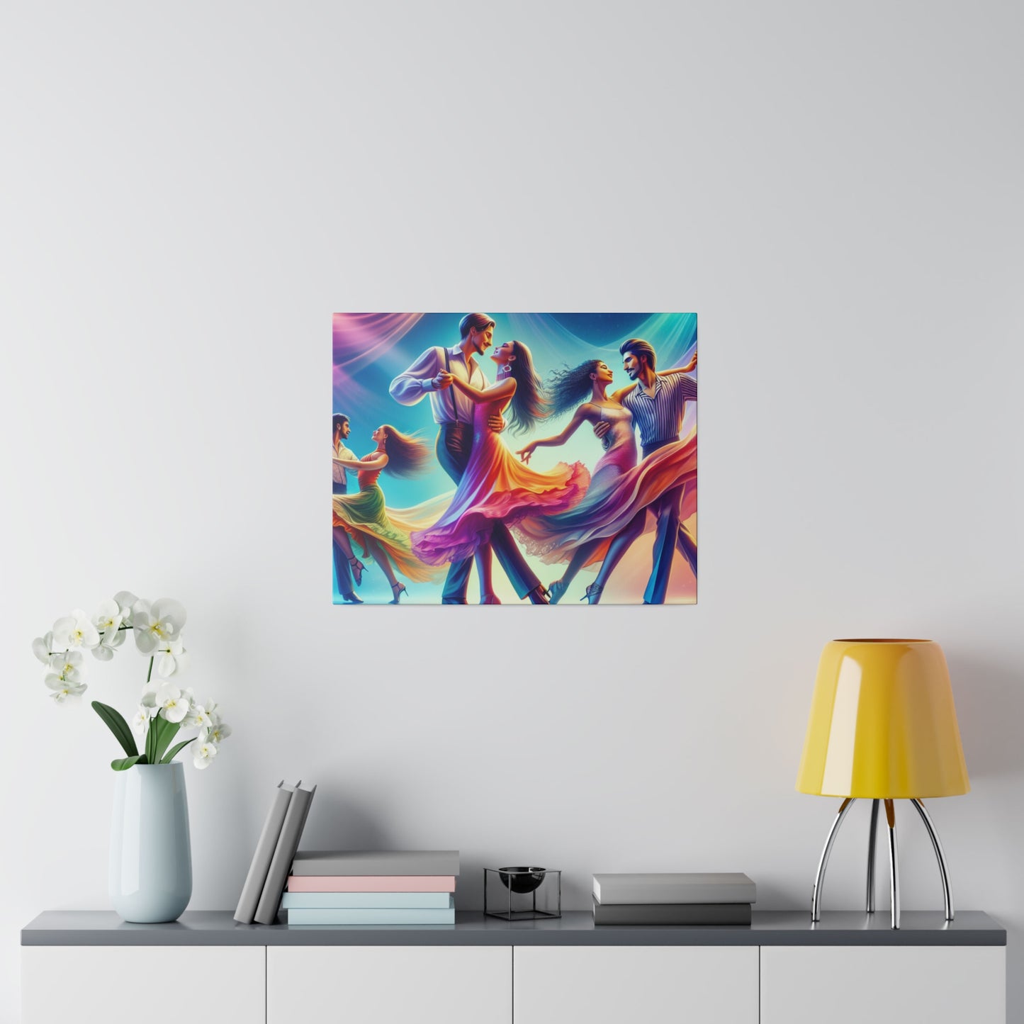 Home Decoration | Matte Canvas | Wall Art| Dancing Couples, custom artwork
